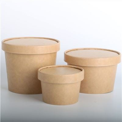 Cawan Ais Krim Kertas Kecil Kraft